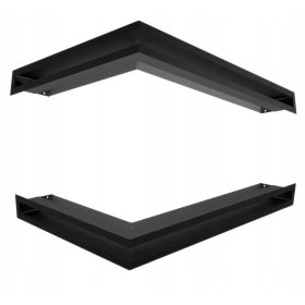   Kratki Luft Komplet 2 komada Rešetki za Lijevi Kamin 60x40x6 cm Crna - Moderni dizajn za učinkovitu ventilaciju. Ove kvalitetne rešetke odlikuju se visokokvalitetnim crnim premazom i minimalistickim i