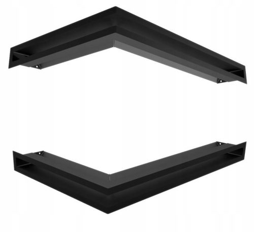Kratki Luft Komplet 2 komada Rešetki za Lijevi Kamin 60x40x6 cm Crna - Moderni dizajn za učinkovitu ventilaciju. Ove kvalitetne rešetke odlikuju se visokokvalitetnim crnim premazom i minimalistickim i