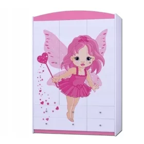   SRETNE BEBE SRETAN ormar 132 x 187 x 54 cm nijanse ružičaste