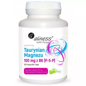   Magnez s taurinom i vitaminom B6 (P-5-P) - 100 kapsula za vegetarijance