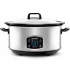 Yoer Clever-Cook Električni lonac za sporu pripremu hrane 6,5L srebrno/sivo 320W