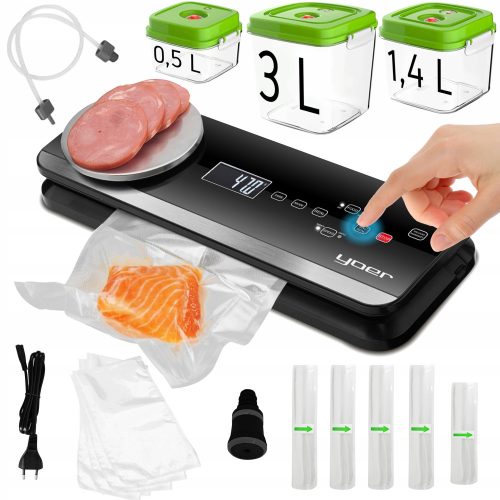 Yoer Fresh Food VSS01BK 120 W vakuumski stroj za pakiranje hrane, crno