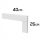 Bijela traka postolja za stepenice s preklopom 60x15mm 40x26cm lakirani MDF