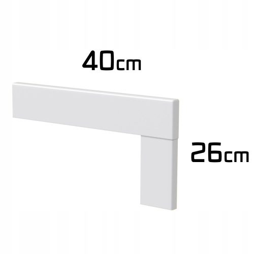 Bijela traka postolja za stepenice s preklopom 60x15mm 40x26cm lakirani MDF