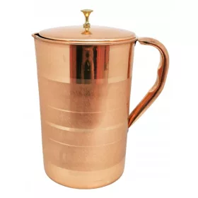 Bakreni vrč za vodu, 2l, bakrene trake
