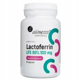   Aliness Lactoferrin LFS 90% 100 mg - Dodatak Prehrani s Vitaminom C, 60 Kapsula