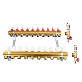 Razdjelnik CO s 10 sekcija, mosni krugovi za podno grijanje