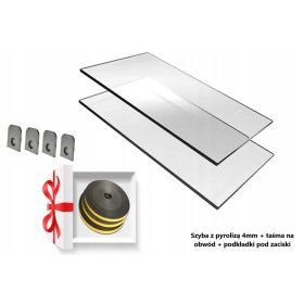   KOMPLETNO STAKLO ZA KAMIN, otporno na visoke temperature, izrada po mjeri