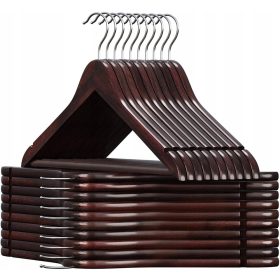   Viseće vješalice od drveta "RONDO" - Set od 30 komada, tamno smeđe