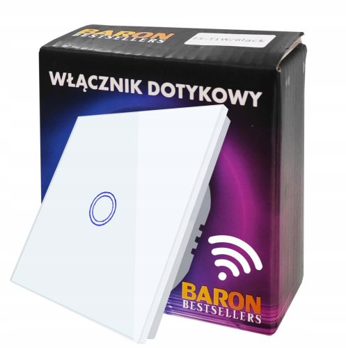 WiFi Prekidač na Dodir s Jednim LED-om od Bijelog Stakla