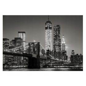 Zidna slika MOST GRAD NOĆNI POGLED 3D EFEKAT 368x254