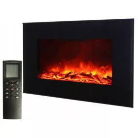   Zidni električni kamin s funkcijom grijanja DacEnergy crni 1900 W 65 x 46 x 13 cm