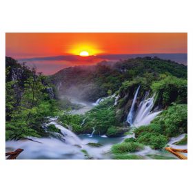 3D fototapeta ZALAZ SUNCA SLAP DNEVNI BORAVAK 368x254