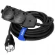  Produžni kabel Hilark, vrtni, 10 m, 4 utičnice, crni