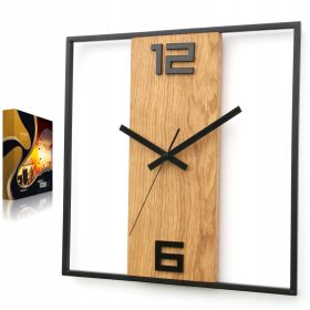  ModernClock zidni sat, crni, nijanse smeđe, 33,5 cm