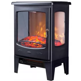   Električni kamin s 3D efektom plamena Ferretti Nora 1800 W crni 54 x 39 x 26 cm