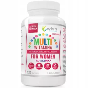   Multivitamini za žene s vitaminima A, D3, E, K2 vitaMK7, C, B-kompleksom i prebiotikom - 120 kapsula