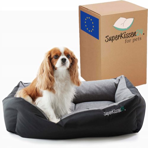 Topla i udobna sofa za pse sive boje dimenzija 95 cm x 75 cm, idealna za udoban san za vašeg ljubimca