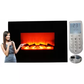 Električni kamin s funkcijom grijanja i LED svjetlima