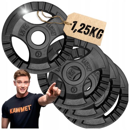 Set utega od 5 kg za kućnu teretanu fitness od lijevanog željeza 30.5mm 4x1.25kg