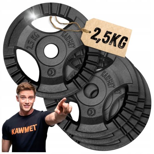 Set 10 kg utega od lijevanog željeza za kućnu teretanu fitness 30,5mm 4x2,5kg