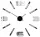 Newthetime-pl zidni sat, crna, srebrna, 90 cm