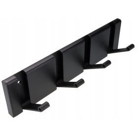   Vješalica za ključeve i odjeću u crnoj boji s 4 skrivena kuka