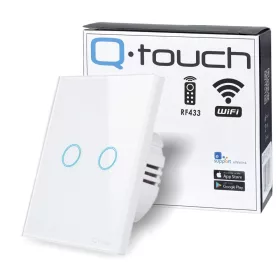 LUKSUZNI WIFI DUPLI STAKLO PREKIDAČ ZA SVJETLO