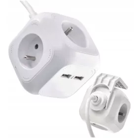   Elektrogen strip produžni kabel 1,4 m, 4 kom utičnice, bijele boje