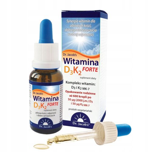 Kapi s vitaminama D3K2 Dr. Jacob's - maksimalna apsorpcija i prirodni izvor