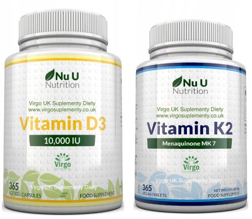 Nu U Kompletni godišnji paket vitamina D3 i K2 za vegetarijance i vegane
