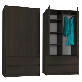 Mobene Moderni Garderoba 90 x 180 x 55 cm Wenge s Ladicom