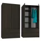 Mobene Moderni Garderoba 90 x 180 x 55 cm Wenge s Ladicom