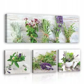  Kuhinjska slika lavanda 80x55cm 4 dijela