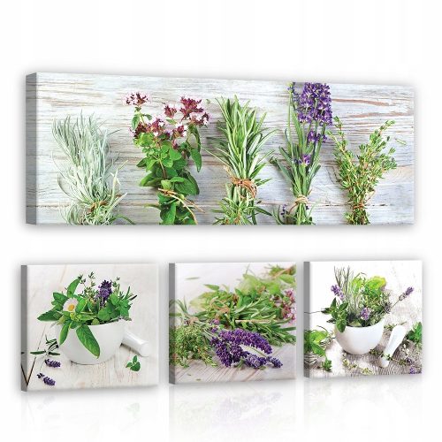  Kuhinjska slika lavanda 80x55cm 4 dijela
