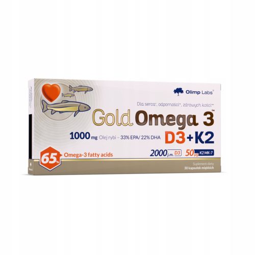 OLIMP Gold Omega 3® D3 + K2 – Suplement za Srce, Krvožilni i Koštani Sustav