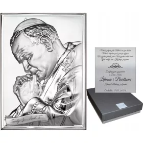 Srebrni reljef svetog Ivana Pavla II., pape