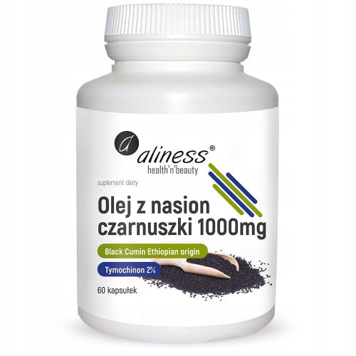 Aliness Etiopsko Crno Kuminovo Ulje 1000 mg s 2% Timokinonom - 60 Kapsula