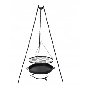  ROŠTILJ TRONOŽAC 190 CM + REŠETKA 60 + KAMIN