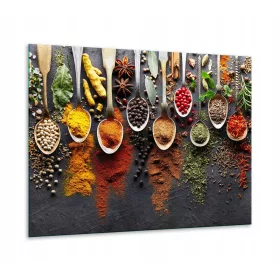 STAKLENA ZAŠTITNA PLOČA ZA ŠTEDNJAK 60x52 ZAČINI