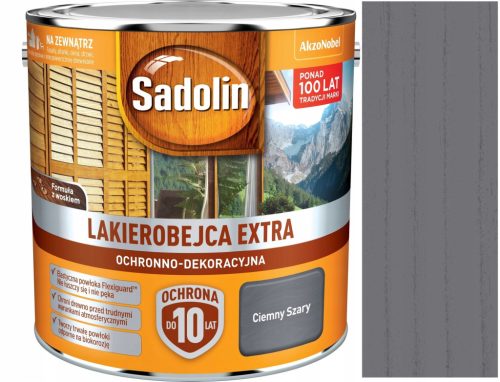 Sadolin ekstra lak za drvo 2,5L tamno siva