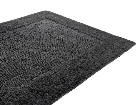 ELEGANTNI GRUBI PAMUČNI TEPIH MOCA DESIGN 50x75 GRAFIT