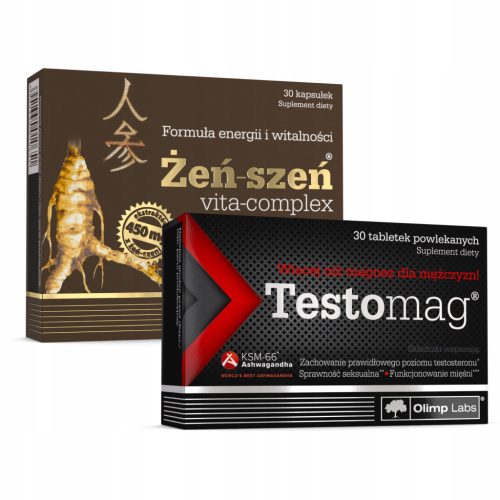 Zestaw na Poprawę Libido i Podniesienie Energii - Olimp Żeń-Szeń Vita-Complex + Testomag