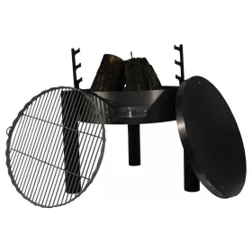  VISOKI XL KAMIN + INOX REŠETKA + POKLOPAC S72