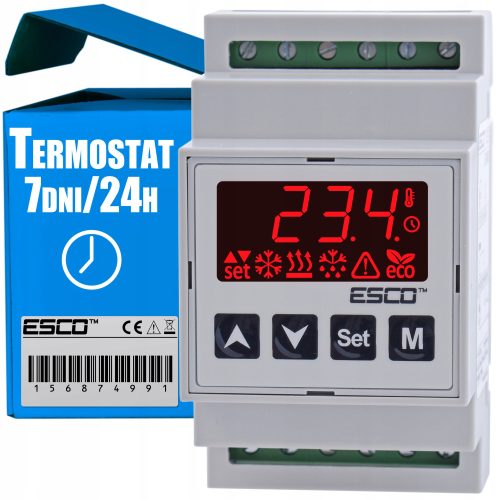 Esco Smart Regulator za Peći, Programator na Tračnici TH-35