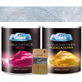   Guardi Collection Pearl Effect Wall Paint Set 1L Gray Silk Semi-Gloss