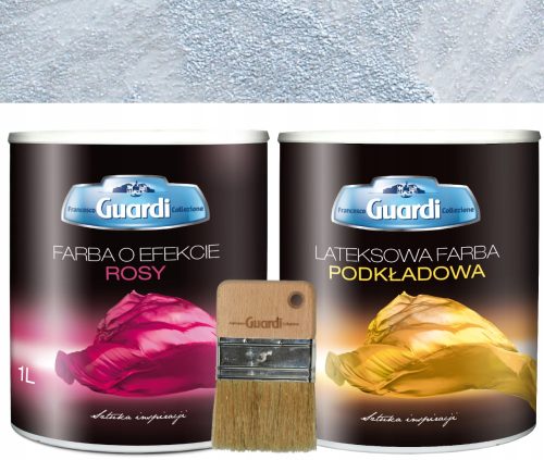 Guardi Collection Pearl Effect Wall Paint Set 1L Gray Silk Semi-Gloss
