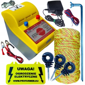   Električni pastir za pse, konje i stoku s kompletnim setom snažnih izolatora