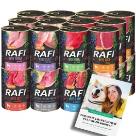    RAFI CLASSIC Mokra hrana za PSE MIX 8 OKUSA set 24x400g + EBOOK DOG