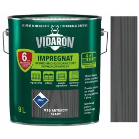 VIDARON IMPREGNACIJA ZA DRVO 9L ANTRACIT SIVA V16